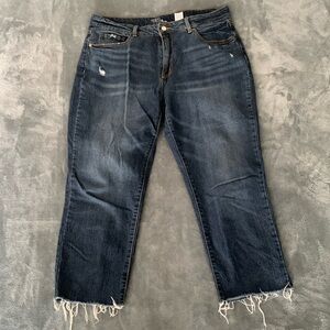 High rise Long capri jeans